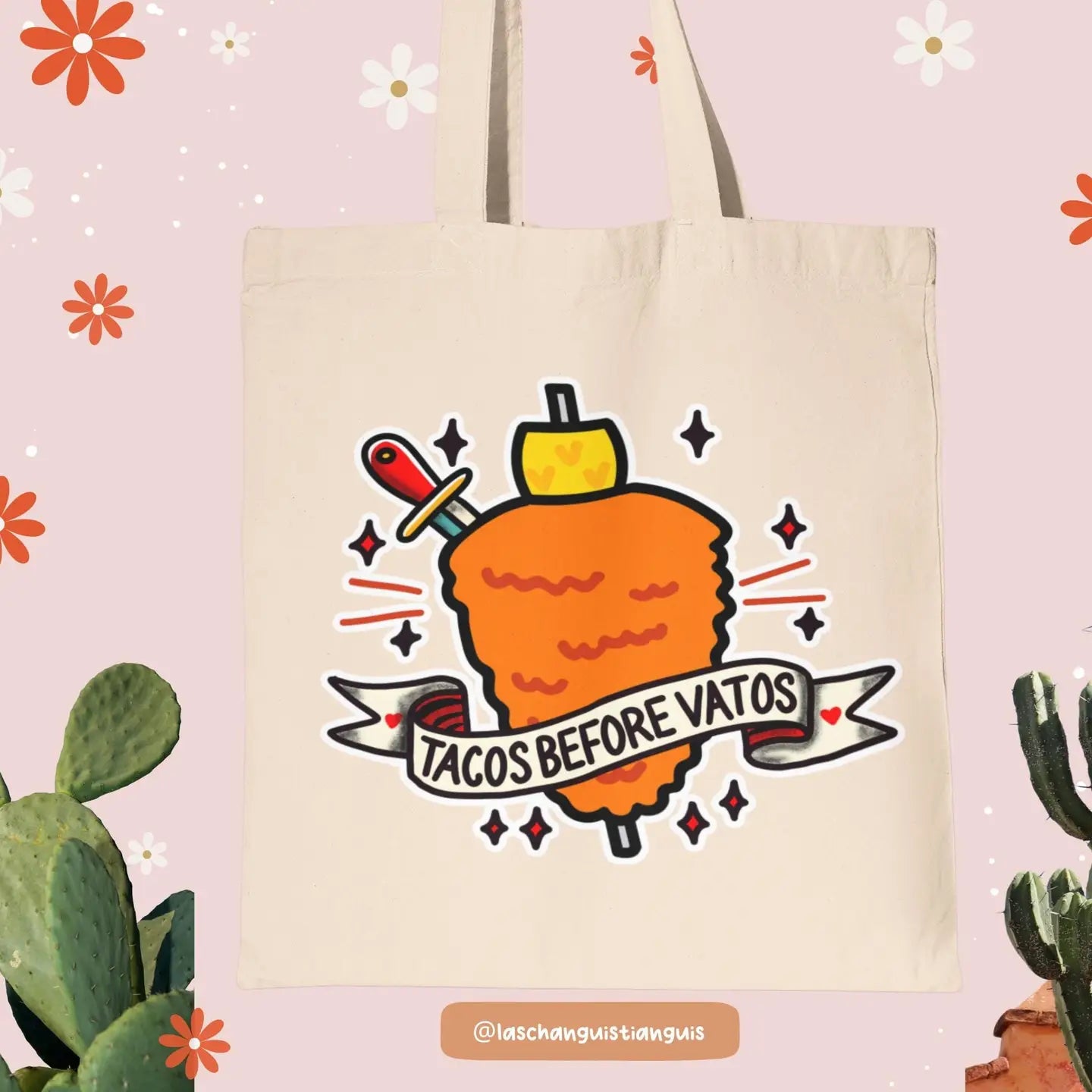 Tacos Before Vatos Tote Bag