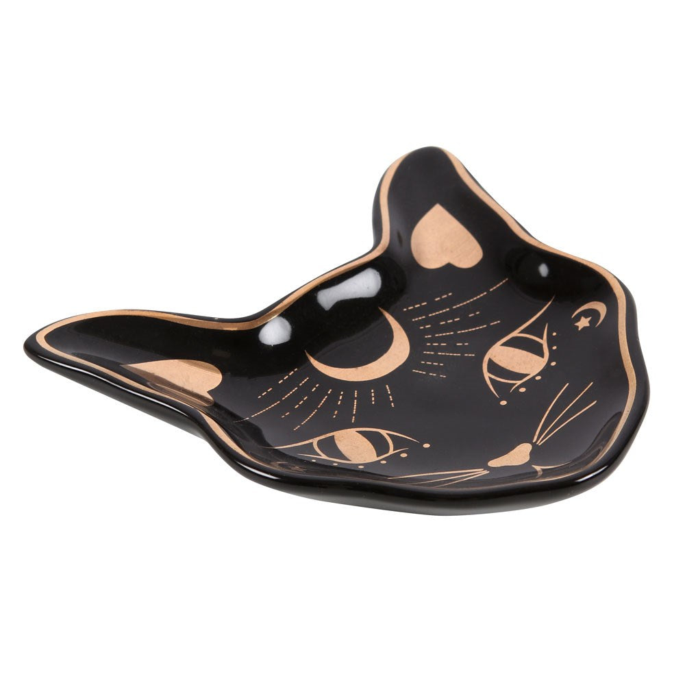 Black Cat Ceramic Trinket Dish