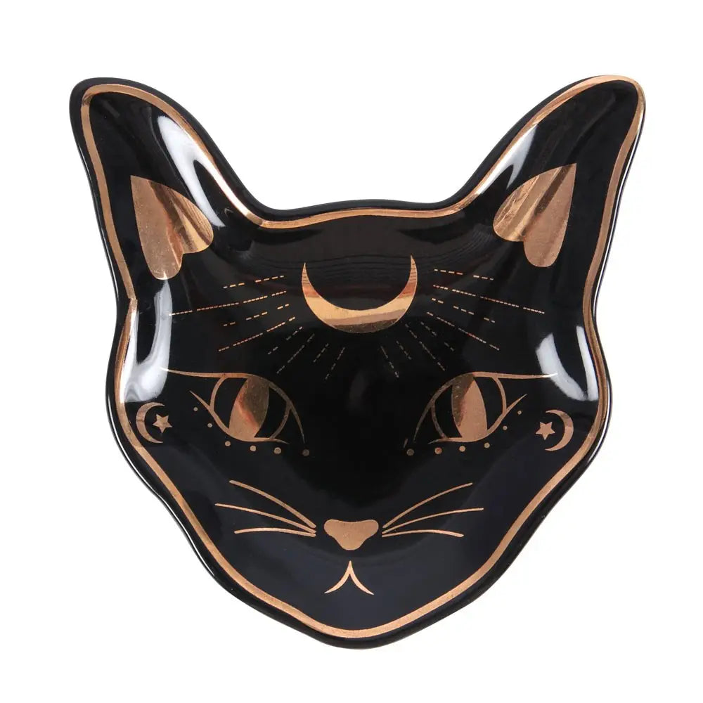 Black Cat Ceramic Trinket Dish