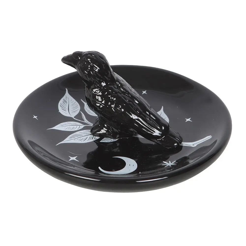 Mystic Raven Ceramic Trinket Dish