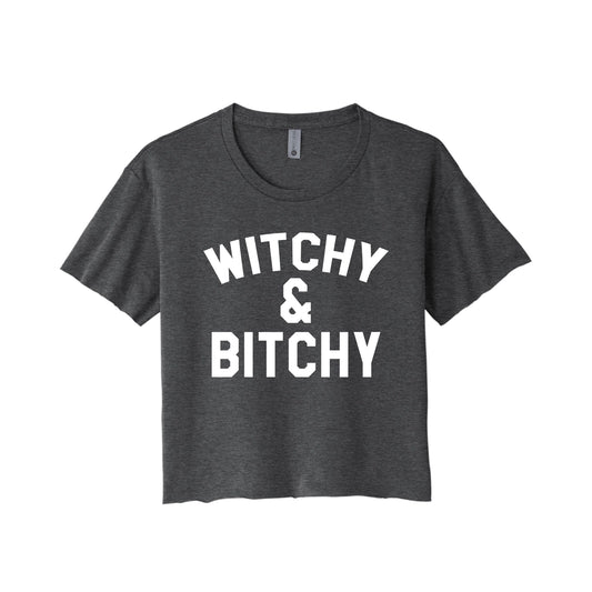 Witchy & Bitchy Crop Top (Charcoal)